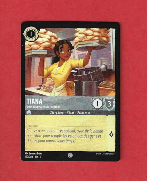 Disney Lorcana Chapitre 2 Floodborn Tiana Serveuse consciencieuse commune n°197