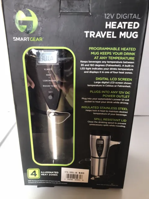 SmartGear 12V Programmable Digital Heated Travel Mug  -  New 2