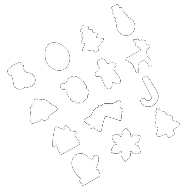 1 juego de moldes de galletas de Navidad de acero inoxidable