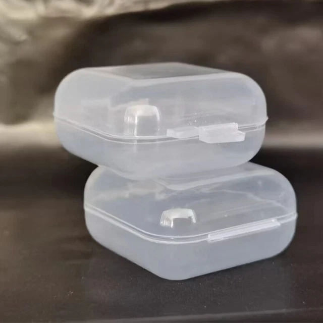 10-Pack Mini Square Clear Plastic Pill Jewelry Storage Box Small Pill Box