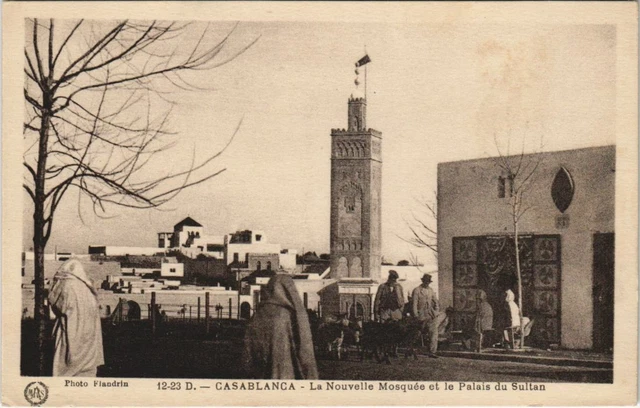 CPA AK MAROC CASABLANCA Nouvelle Mosquée et Palais du Sultan Flandrin (37682)