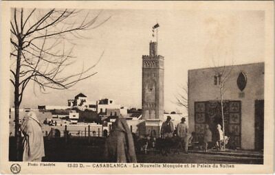 CPA ak morocco casablanca new mosque and palace of the sultan Flandrin (37682)