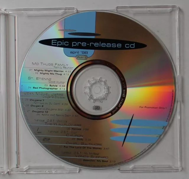 Epic Pre-Release CD April '98 Ger Adv 11-Track CD 1998 3x Jean Michel Jarre