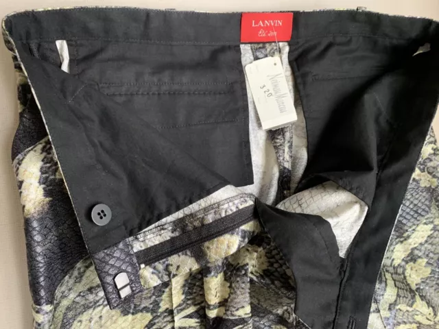 Lanvin   Snake Print Pants Sz:F38 Retail $2,590 NEW 2