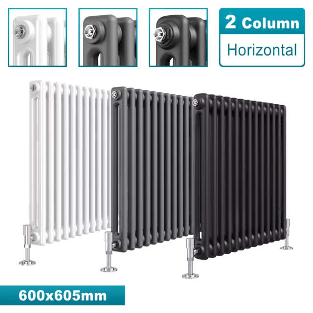 Traditional 2 3 Column Radiator Cast Iron White Grey Black Vintage Victorian Rad