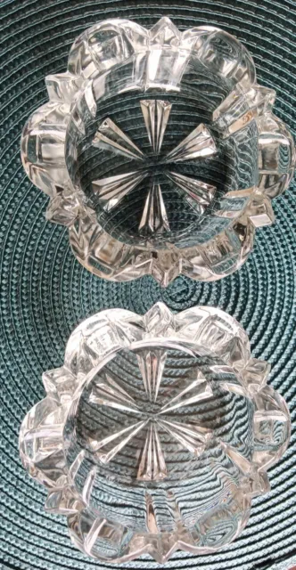 Cendriers ou vide-poches en cristal Art Déco ou années 40  (2 ou 4 au choix)