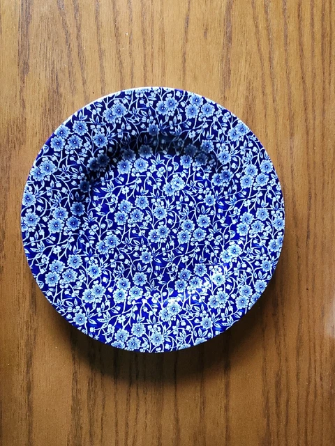 Churchill Blue/White Flower Floral Dinner Plate England Victorian Calico Prague
