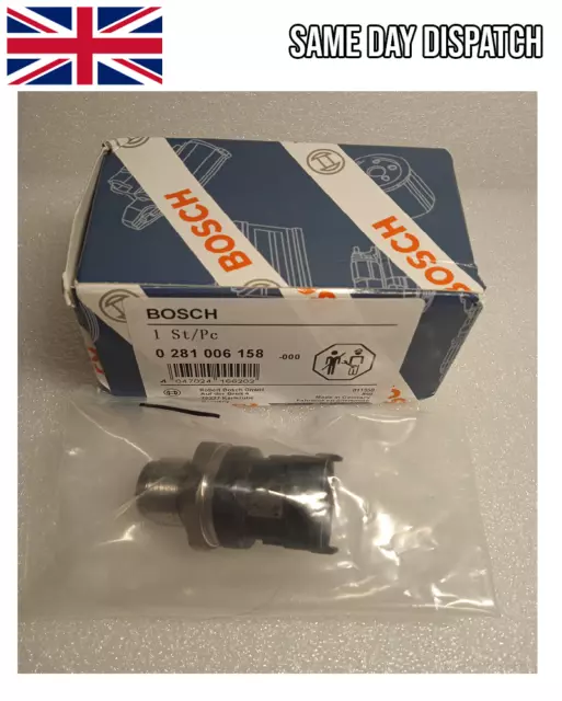 New Bosch 0281006158 FUEL RAIL PRESSURE SENSOR for VAUXHALL  VOLVO RENAULT FIAT