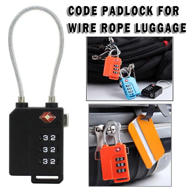 Cadenas à Combinaison TSA UP Security – Noir Et Bleu – Petit Format Pour Valise, Sac à Dos, Casier – Code à 3 Chiffres, Certifié