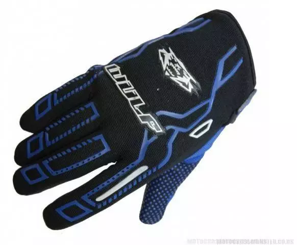 Wulfsport F10 BLUE motocross Adult gloves size Small motorbike mx  MTB trial