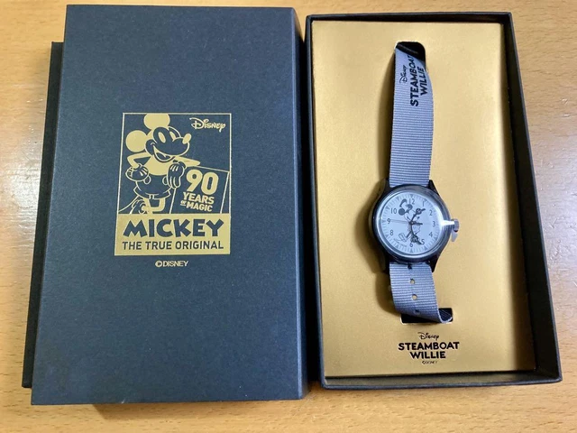 Disney Mickey Mouse 90th Anniversary Watch Remove Battery DISNEY STEAMBOAT WILLIE Mickey 90th Anniversary Watch £127.19 - PicClick UK