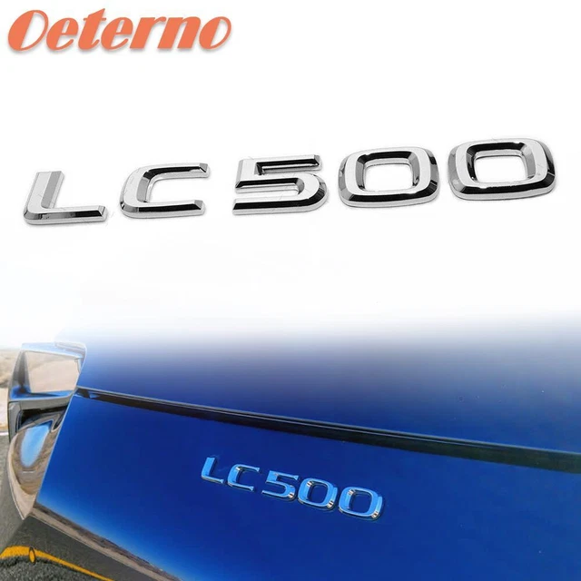 Chrome For Lexus F-Sport LC500 Trunk Rear LC 500 Letter Logo Badge Car Emblem