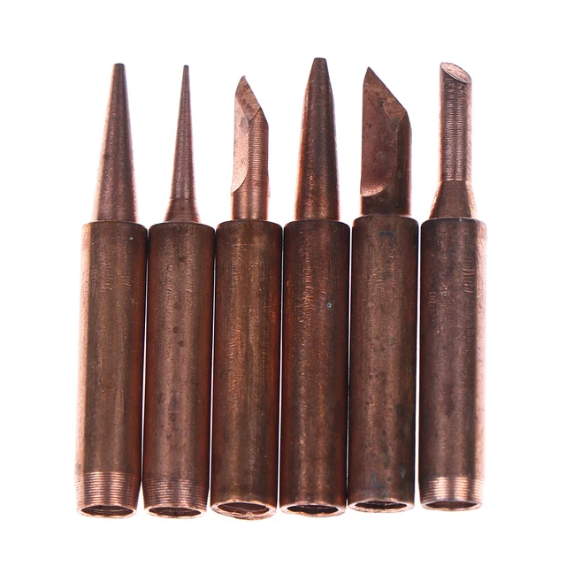 1SET 900MT COPPER soldering iron tips welding lead free solder repa`m