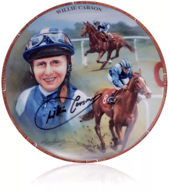 Willie Carson Hand Signed Danbury Mint Collectors Plate