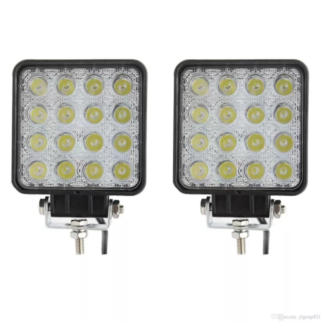 2X 48W Led Luce Lampada Faro Da Lavoro 12V Faretto Auto Barca Fuoristrada