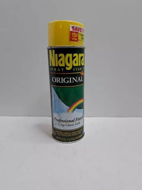 Vintage 1981 Niagara SPRAY STARCH 10c OFF Steel 15 oz Spray Can Feels Full