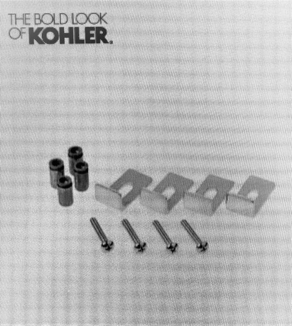 Nuevo en paquete Kohler 12 abrazaderas fregadero de lavabo debajo del mostrador KGP-52047 accesorio paquete de 4 x 3 piezas
