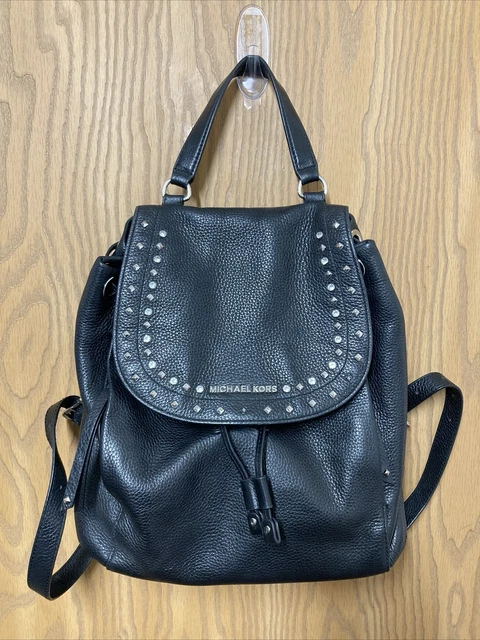 Michael kors deals black studded backpack