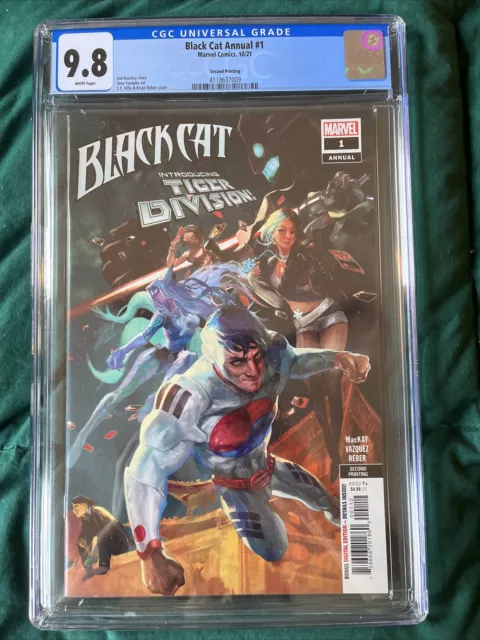 “Black Cat Annual” #1 CGC 9.8 (2021 Marvel) 2nd Print Variant 1st Tiger Division