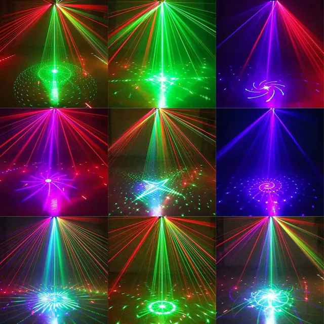 Party Lights Strobe LED RGB DMX Stage DJ Scanner Beam Effect DJ Light 15 eyes OZ 2