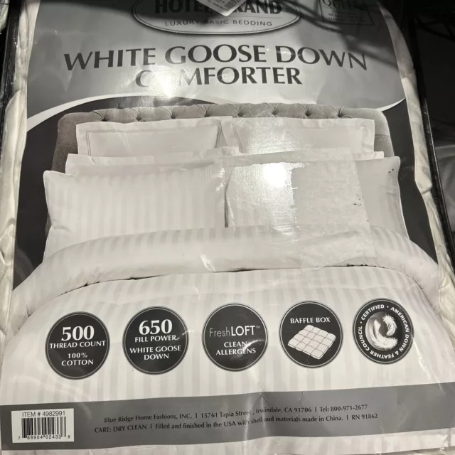 Hotel Grand White Goose Down Comforter Full/Queen