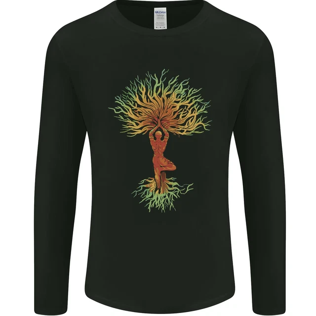Yoga Albero Uomo Meditazione Uomo Maniche