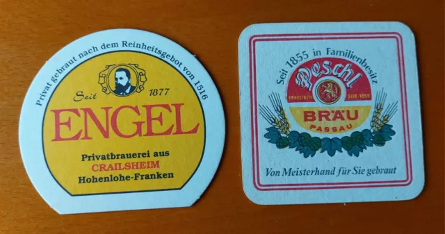 2 Bierdeckel Peschl/Engel