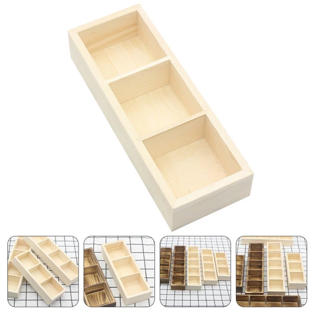 Boîte à Thé En Bois Avec Compartiments - Organisateur Pour Sachets De Thé, Café, Sucre, épices (15x15x5 Cm)