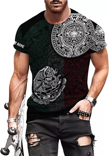 Personalized Name Aztec Shirts for Men, Aztec Warrior Shirt, Mexican Shirts for