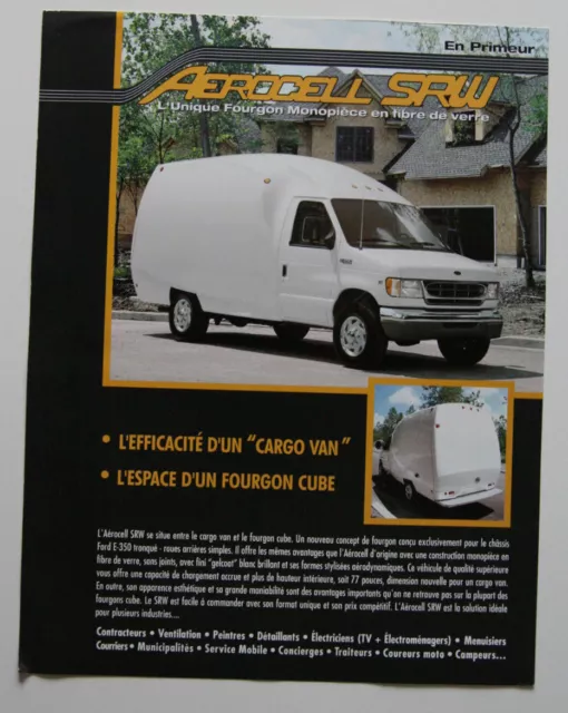 AEROCELL SRW Ford Cargo Van dealer brochure - French - Canada - ST501000818