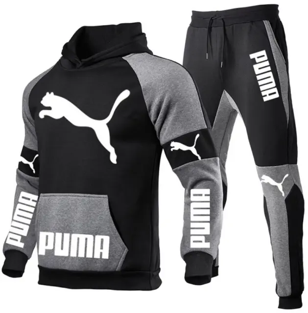 Puma Hoodie Herren 2-teiliger Jogginganzug Sportswear Anzug Sporthosen Set #