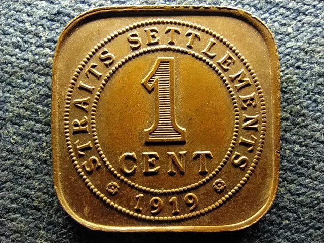Moneta da 1 centesimo George V della Malesia 1919