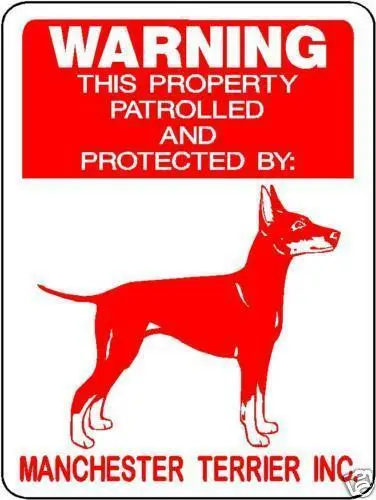 0547 Manchester Terrier 12"x18" Aluminum Sign