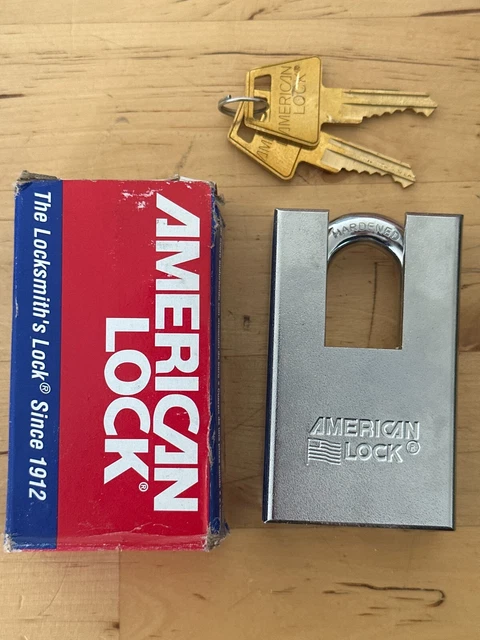 American Lock A5360 2" 51mm Shrouded Solid Steel Keyed A5360KA Padlock New