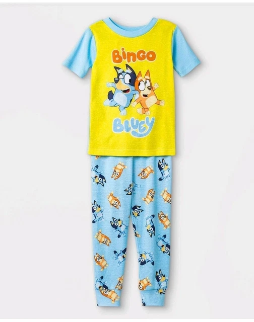 DISNEY JR BLUEY Bingo Short Sleeve Long Pants Pajama Set 3T 4T 29.00