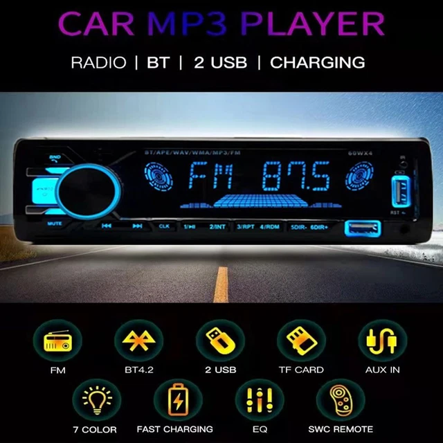 Bluetooth Unité de tête audio dans le tableau de bord Lecteur MP3 de voiture