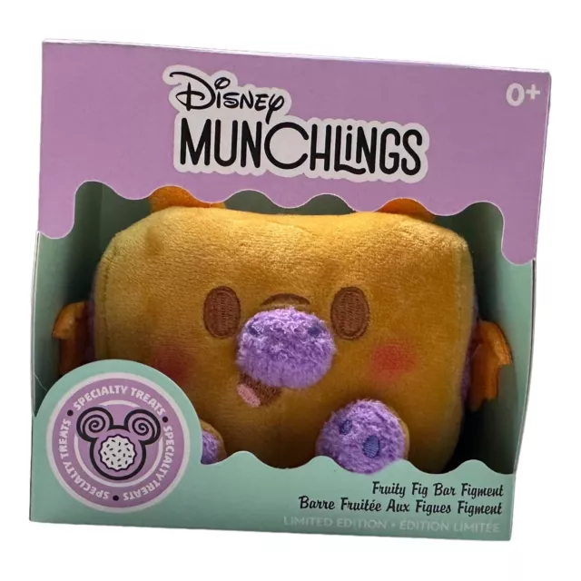 Disney Parks Munchlings Speciality Treats Plush - Fruity Fig Bar Figment