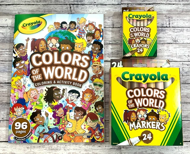 CRAYOLA MARKERS, CRAYONS, Kids Coloring & Activity Book Set Colors of