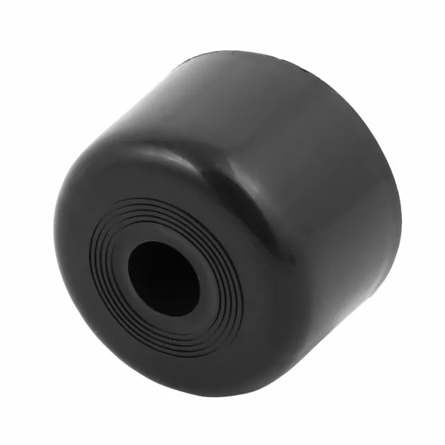 4pcs Pieds en plastique noir 60mmx40mm Meuble de forme ronde canapé 3