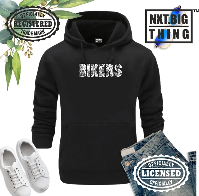 Bikers Hoodie Cafe Racer Motorbike Gear Motorcycle Beard Death Skull Pistons Top