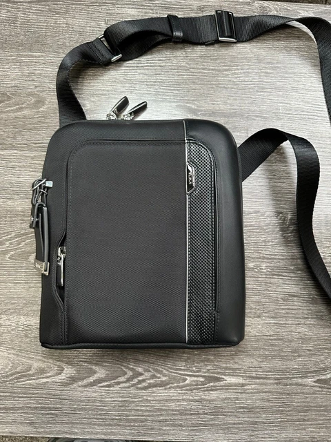 Tumi Arrive Olten Crossbody Sling - Black and Chrome