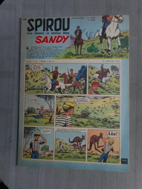 Hebdo Le Journal De Spirou N°1083 1959 Très Bon État