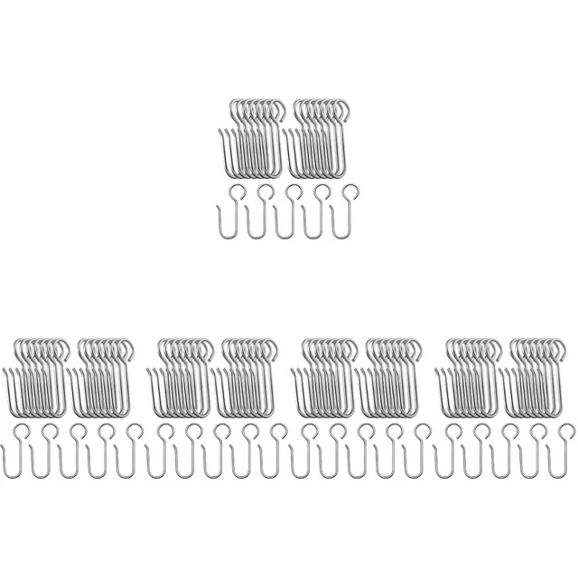 300 Pcs Ceiling Curtain Hooks Ceiling Hook Stainless Steel S Hooks Metal