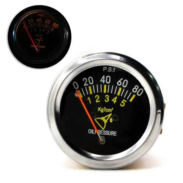 Misuratore di pressione olio meccanico universale 52 mm alta qualità 080 PSI