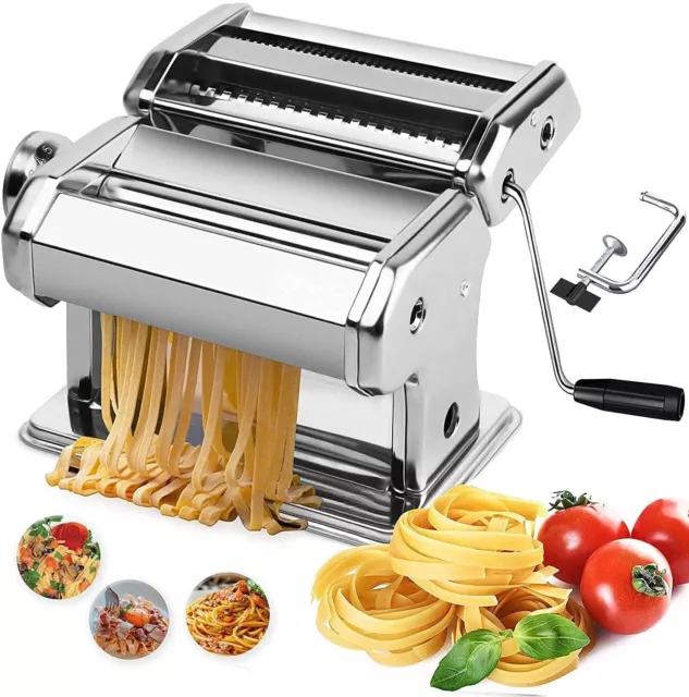 Pasta Roller Machine Fresh Dough Making Tools Rolling Press Kit Stainless Steel