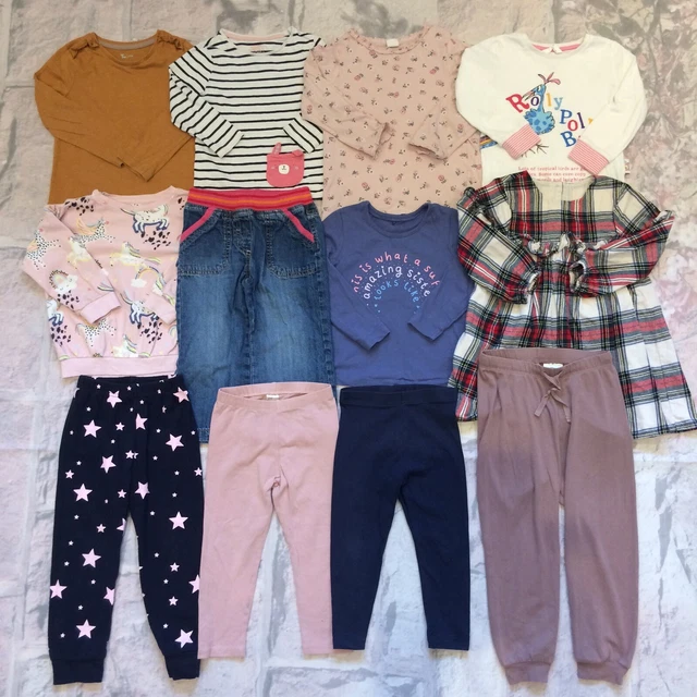 Pacchetto Abbigliamento Ragazza 2-3 Anni H&M George TU ecc Abito Top Leggings Ecc