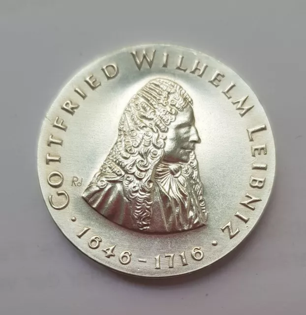 DDR  20 Mark 1966 / Gottfried Wilhelm Leibniz Stempelglanz, 20,8 g Silber