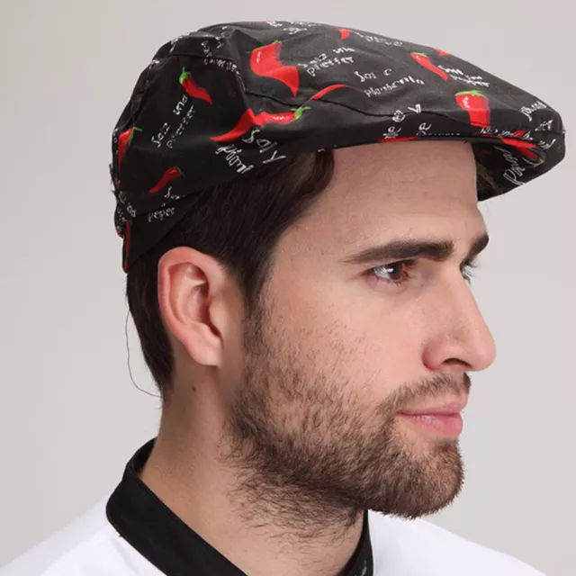 Chef Hat Beret style Cap Chili peppers design Cook Kitchen Waiter