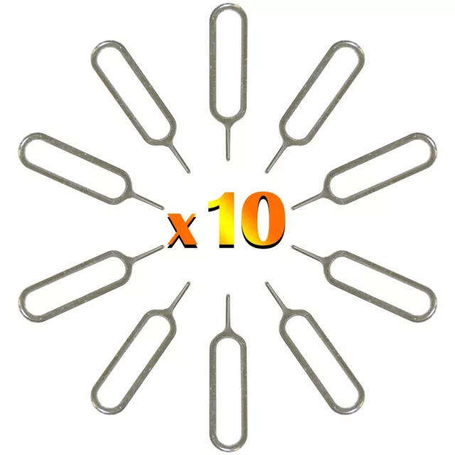 10 x Sim Karte Auswurf Pin Werkzeug kompatibel mit iPhone, Samsung & allen Smartphones