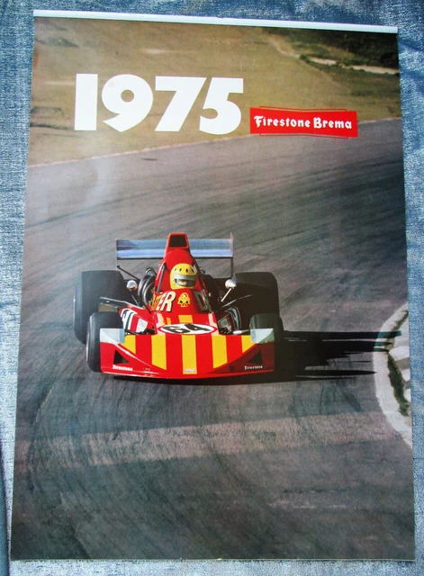 Calendario 1975 Firestone Ferrari Regazzoni Formula 1 Surtees Jps Pneus Car Race